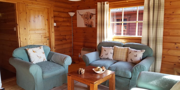 Lounge area in chalet