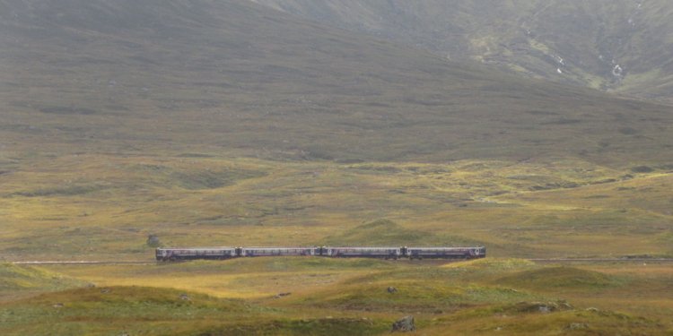 Climbing away from Loch Ossian