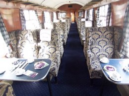 Jacobite train first class carriage