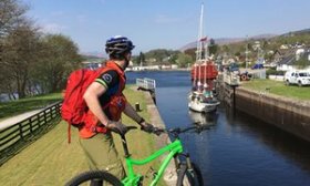 The Caledonian Canal at Neptunes Staircase hair near Fort William