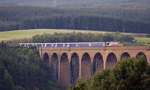 The Caledonian sleeper nears Inverness on its trip from London.